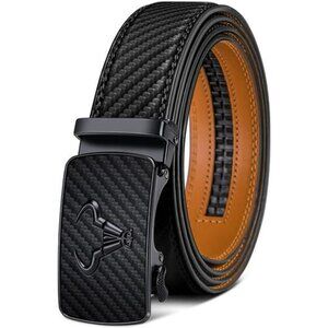BULLIANT Mens Leather Ratchet Belt Adjustable Dress Belt Formal Work Gift